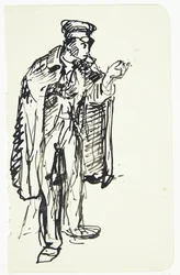 Standing Italian in Cloak and Cap