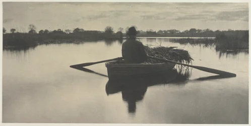 Rowing Home the Schoof-Stuff from Life and Landscape on the Norfolk Broads, plate XXI