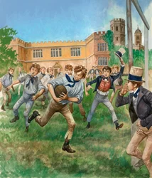 Boys Playing Rugby