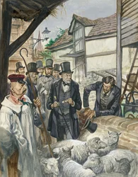 Louis Pasteur sees the results of his experiment with a vaccine for anthrax