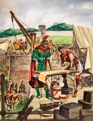 The Emperor Hadrian Checks Work