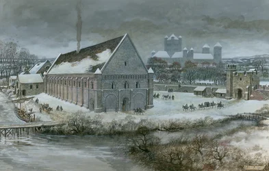 Westminster Hall in the Snow