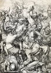 King Sebastian I of Portugal captured in the Battle of Alcacer-Quibir on 4/08/1578 in Morocco