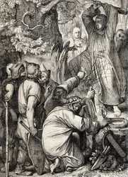 Representation of Saint Boniface of Mainz Cutting Down the Oak of Thor to Convince the Druids That It Is Not a Sacred Tree