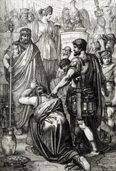 Vandal War: The Surrender of King Gelimer to General Belisarius