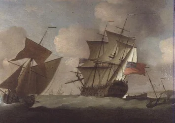 A Third-rate Joining Her Squadron off Elizabeth Castle, Jersey
