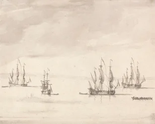 Men of War off Sheerness