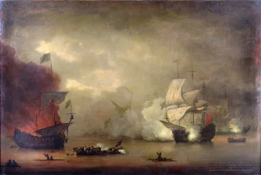 Naval Combat Between the HMS 