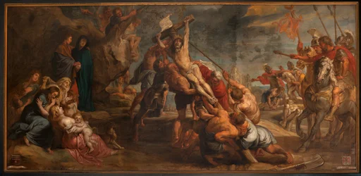 Erection of the Cross of Christ (Philibert Delmotte, 18th Century)