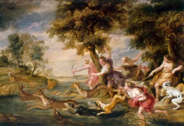Diana and Nymphs Hunting Fallow Deer