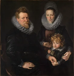 Portrait of the Brussels Goldsmith Robert Staes, His Wife Anna and Their Son Albert