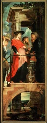 Descent from Cross, left panel: Visitation
