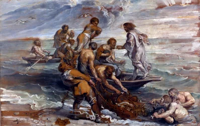 The Miraculous Draught of Fishes. Painting by Pieter Paul Rubens, 1618-1619