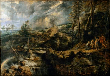 Landscape of Tempest with the Old Phrygians Philemon and Baucis