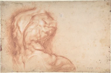 The Virgin Adored by Saints (recto); Study of the Torso Belvedere (verso)