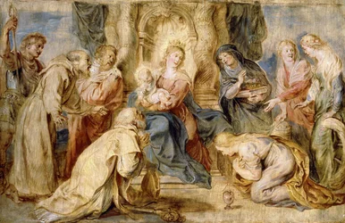 The Virgin and Child Enthroned Adored by Eight Saints