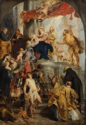 Enthroned Mary with the Child and Saints