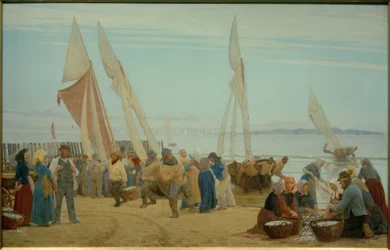 Morning at Hornbaek. The Fishermen Come Ashore