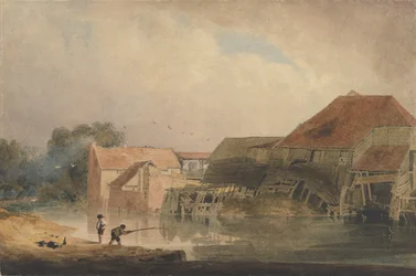 Riverside Scene Old Mill, 1805-10