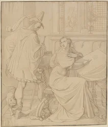 Seven Drawings for the Nibelungen: 3. Hagen