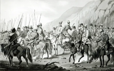 Different Tribes of Russian Cossacks in Marching Order, 1813