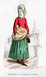 Bourgeoise in Costume of the Time of Charles VI of France