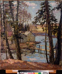Spring. At a Pond