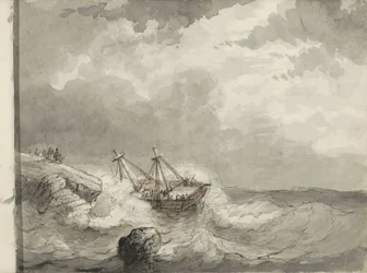 Shipwreck on a Rocky Coast
