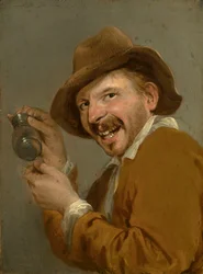 Taste: A Laughing Man with an Upturned Glass (from the series Personifications of the Five Senses)