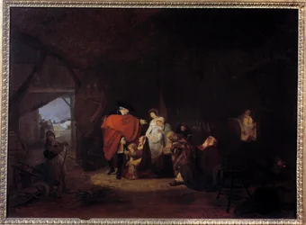 Humanity Trait of Louis XVI: Winter 1784 the King Gives Alms to the Inhabitants of Versailles