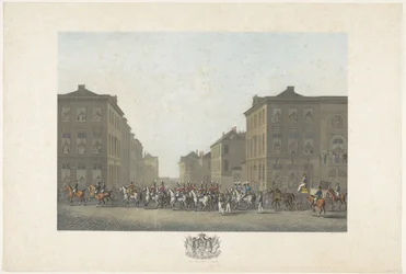 Military band at the inauguration of William I in Brussels on 21 September 1815 Twelve plates of the arrival and inauguration of William I in Brussels and the battles of Quatre Bras and Waterloo in 1815 (series title)