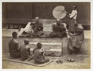 Burmese priests (Poongees), from Views of Burma