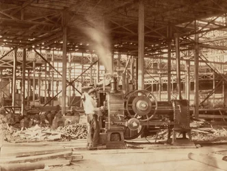 Steam Engine near the Grand Transept, Crystal Palace