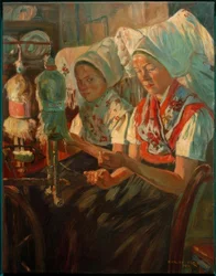 Spreewald Women Spinning