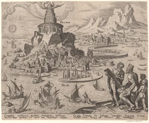 The Lighthouse at Alexandria from the series The Eighth Wonders of the World After Maarten van Heemskerck