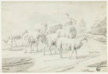 Shepherdess and Sheep