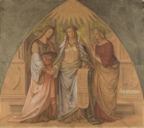 Allegorical Figures of Architecture, Sculpture and Painting