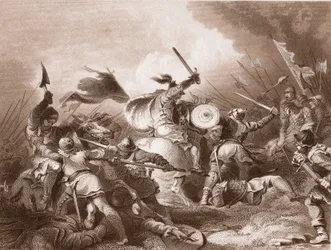 The Battle of Hastings, Engraved by A.H. Payne