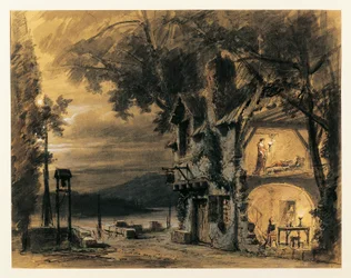 Set Design for Act IV of Rigoletto by Giuseppe Verdi
