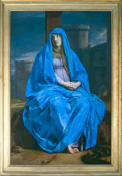 Virgin in Mourning with the Cross at Her Feet