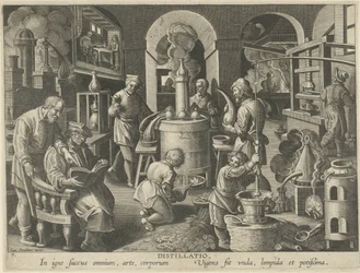 Distillation (title on object) New Inventions and Discoveries (series title) Nova Reperta (series title)