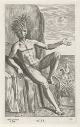River God Acis (title on object) River and Sea Gods (series title) Semideorum Marinorum amnicorumque sigillariae imagines perelegantes