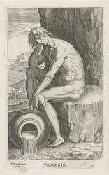 River God Tamesis, Tamesis (title on object), River and Sea Gods (series title), Semideorum Marinorum amnicorumque sigillariae imagines perelegantes (series title)