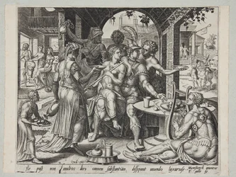 The Prodigal Son Squandering His Inheritance on Harlots