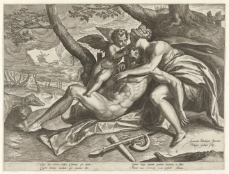 Venus Mourns the Death of Adonis