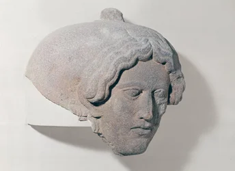 Head of a Woman, Fragment of a Sarcophagus