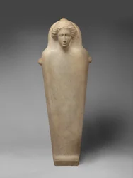 Marble anthropoid sarcophagus, c.410 BC