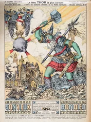 The God Thor, the most barbaric of the barbarian deities of Old Germany, from Histoire de la Troisieme Republique, Vol. I, l