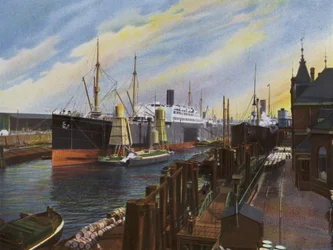 Hamburg: Im Hafen, Dampfer Getreide Ioschend