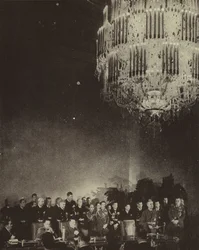 Signing of the Tripartite Pact Forming the Axis of Japan, Nazi Germany and Fascist Italy in the Reich Chancellery, Berlin, World War II, 27 September 1940